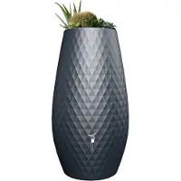 Garantia TRIAGON 2in1 beplantbare regenton 230 Liter graphite grey met geïntegreerde plantenschaal