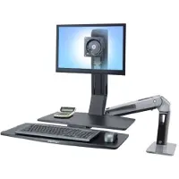 Ergotron zit-sta werkplek single monitor WorkFit-A Dual - zwart