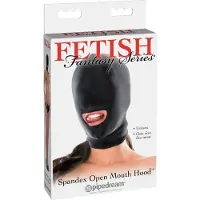 Pipedream hoofdkap Spandex Open Mouth Hood zwart