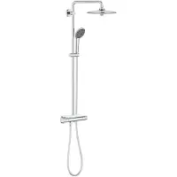 GROHE Vitalio Joy 260 Thermostatic Shower Column, 50% Water and Energy Savings, 3-Jet Hand Shower, 26403001