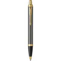 Parker IM-balpen | grijze lak met gouden details | medium punt | Blauwe inkt | geschenkverpakking