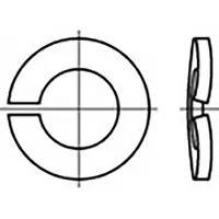 Toolcraft TO-6854316 Veerring Binnendiameter: 3 mm DIN 128 Verenstaal Verzinkt 1000 stuk(s)