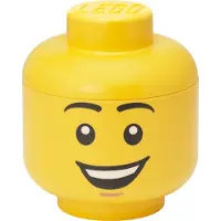 LEGO Opbergbox, Opbergdoos, Mini, 10 cm, Hoofd, Happy Boy -