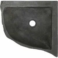 vidaXL Wastafel Grijs (30-37) x (30-37) x 12 cm Riviersteen