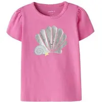 Name it BABY T-shirt roze Meisjes Stretchkatoen Ronde hals Printopdruk - maat 50