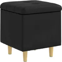 vidaXL Ottoman met opslag Zwart 40 x 40 x 45 cm Kunstleer