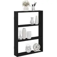 vidaXL Wandschap 43x9x60 cm bewerkt hout zwart