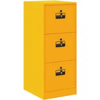 vidaXL Bestandkast Mosterdgeel 44 x 50 x 106.5 cm Koudgewalst Staal