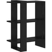 vidaXL Boekenplank 2-laags 52 x 25 x 71,5 cm Bewerkt hout Zwart Eiken