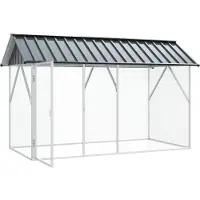 vidaXL Vogelkooi Antraciet 227 x 112 x 141 cm