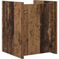 vidaXL Tijdschriftenrek met plank Oudhout 35 x 35 x 45 cm Bewerkt hout