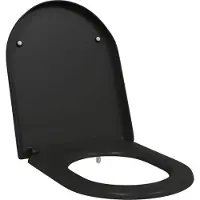 vidaXL Toiletbril Zwart 49 x 36 x 4 cm Duroplast