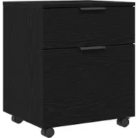 vidaXL Bestandkast met lade Zwart Eiken 45 x 38 x 54 cm Bewerkt hout