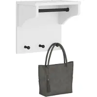vidaXL Wandkapstok SANDNES wit 43x30x42 cm massief grenenhout