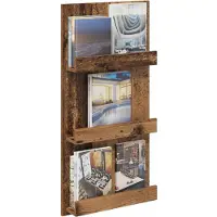 vidaXL Tijdschriftenrek Oudhout 51 x 11 x 102 cm Bewerkt hout