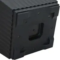 vidaXL Vierkante Bloempot 24 st Zwart 43 x 43 x 33,5 cm Kunststof