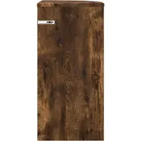 vidaXL Bijzettafel Rook Eiken 29,6 x 29,6 x 60 cm Bewerkt hout