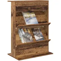 vidaXL Tijdschriftenrek Oudhout 70 x 41 x 96 cm Bewerkt hout