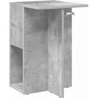 vidaXL Bijzettafel Beton Grijs 35 x 40 x 55 cm Bewerkt hout