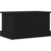 vidaXL Opslagdoos Zwart eiken 50 x 30 x 28 cm Bewerkt hout