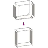 vidaXL Brandhoutrek 60x28x65 cm koudgewalst staal zwart