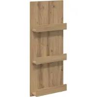 vidaXL Tijdschriftenrek Artisan Eiken 43 x 11 x 102 cm Bewerkt hout