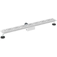 vidaXL Doucheafvoer met Lijnontwerp Zilver 90 cm Roestvrij staal 304