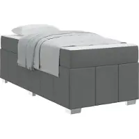 vidaXL Bedframe met matras Donkergrijs 90 x 190 cm Stof