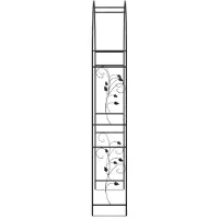 vidaXL Tuinboog Bloemen Zwart 115 x 37 x 231 cm
