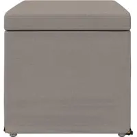 vidaXL Kruk Taupe 61 x 41 x 40 cm Stof en Geëngineerd Hout
