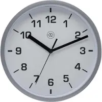 NXt NX-7321ZI Wandklok NXT Diameter 20cm Kunststof Zilver, Witte Wijzerplaat