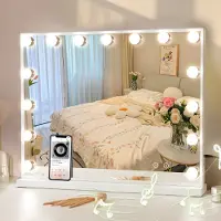 Vanitii GLOBAL Kaptafel met LED Spiegel 8 Lades Wit 120 x 55 x 127 cm