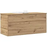 vidaXL Opslagdoos artisanaal eikenkleurig 100 x 42 x 46 cm