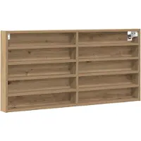 vidaXL Display Kast Muurmontage Artisan Eiken 100 x 8,5 x 50 cm