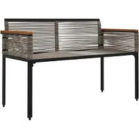 vidaXL Tuinbank 2 -Seater 117 x 54 x 74.5 cm poly rattan