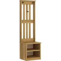 vidaXL Kapstok SANDNES 45x40x159,5 cm massief grenenhout