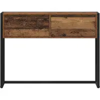 vidaXL Bijzettafel Oud Hout 100 x 36 x 75 cm Bewerkt hout