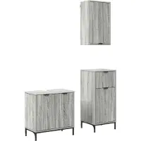 vidaXL Badkamermeubel Set 3 st Grijs Sonoma 39,5 x 36 x 88 cm