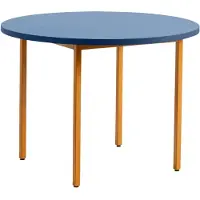 HAY Two-Colour eettafel Ø105 cm Ochre-blue
