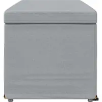 vidaXL Hocker, lichtgrijs, 101 x 41 x 40 cm, bekleed met stof en gemaakt van spaanplaat