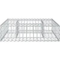 vidaXL Gabion verhoogd bed 80 x 80 x 20 cm Gegevens staal Zilver