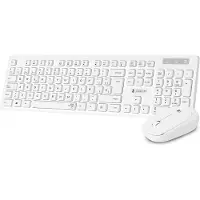 Subblim SUBKBC-CSSW11, Kabel, Draadloze RF-verbinding, Membraantoetsen, QWERTY-lay-out, Wit, Inclusief muis