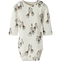 Name it Rompertje/body 'NBMFRIDOLIN' bruin / lichtgroen / wit