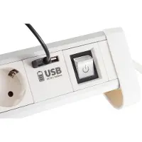 S-Impuls Tischsteckdosenleiste 4-fach mit USB Ladefunktion