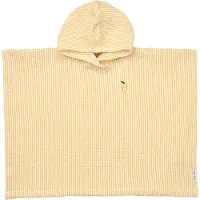 Liewood Paco badponcho lemon yellow crème-de-la-crème streep 5-6 jaar