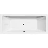 Aqualine Nisa Rechthoekig bad 180x70x42cm, wit