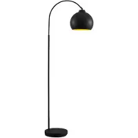 LINDBY Vloerlampe , Minali, Zwart, Woonkamer, Metaal, Modern