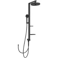 Ideal standard ALU+ - Doucheset zonder kraan, diameter 26 cm, 2 jets, zijde zwart BD585XG
