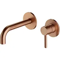 Omnires Y - Inbouw wastafelkraan, 2-gats installatie,met inbouwdeel, geborsteld koper Y1215HCPB