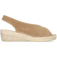 Manfield Taupe suède sleehakken | Maat 38